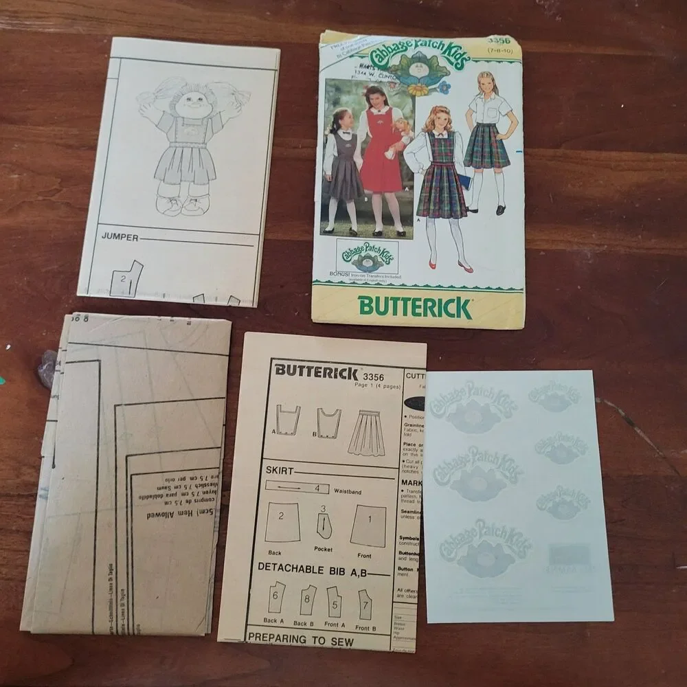 3356 Vintage Cabbage Patch Sewing Pattern Clothes Butterick